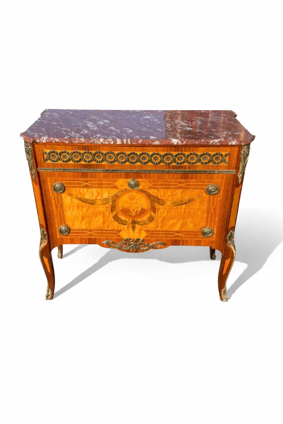 Gustavian-Style Marquetry Chest of Drawers, Early 20th Century