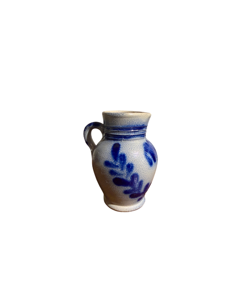 Antique Westerwald Blue &amp; White Stoneware Jug